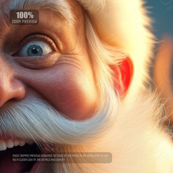 Santa Claus sitting on a sleigh in a snowy landscape - Image 3