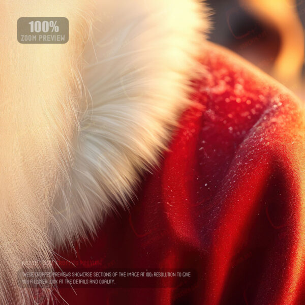 Santa Claus sitting on a sleigh in a snowy landscape - Image 2